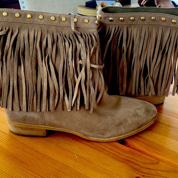 Michael Kors Fringed Suede Bootie Women’s 10 - Picture 2 of 4
